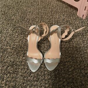 Loeffler Randall Silver Scalloped Heels